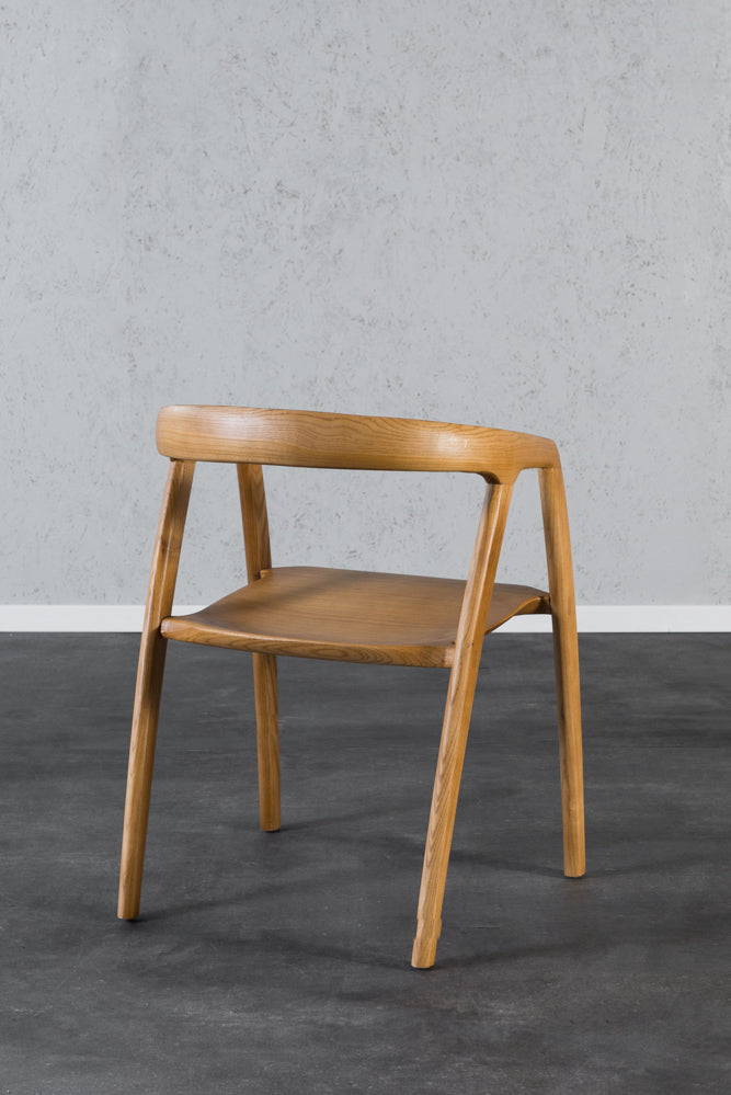 כיסא יפני עץ - גוון חום טבעי