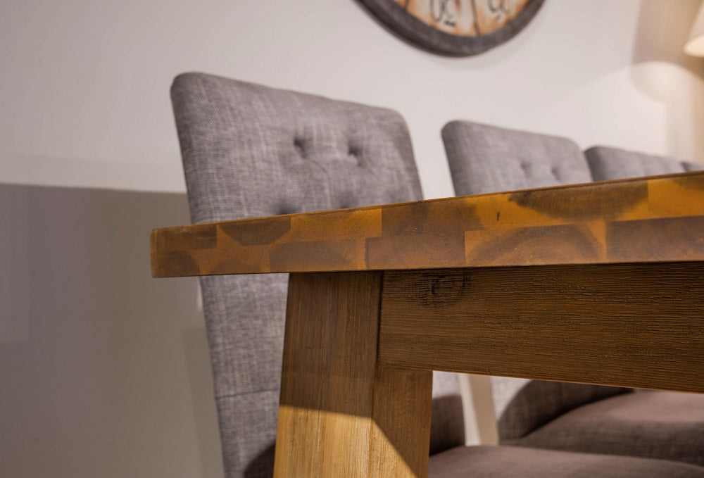 שולחן אוכל נפתח מעץ מלא מקולקציית בורדו