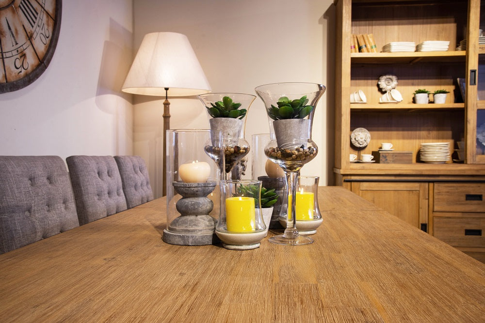 שולחן אוכל נפתח מעץ מלא מקולקציית בורדו