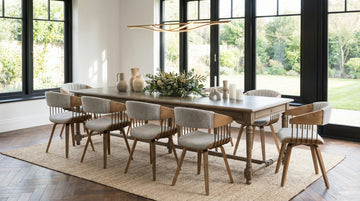 שולחן אוכל מעץ מלא פלטת פח מקולקציית נגרים