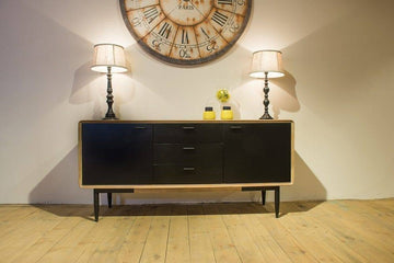 מזנון מעץ מלא מקולקציית BLACK&WOOD - סוג ב'!