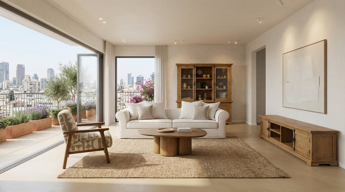 2.50 שידת טלוויזיה, מזנון לטלויזיה מעץ מלא מקולקציית נורמנדי