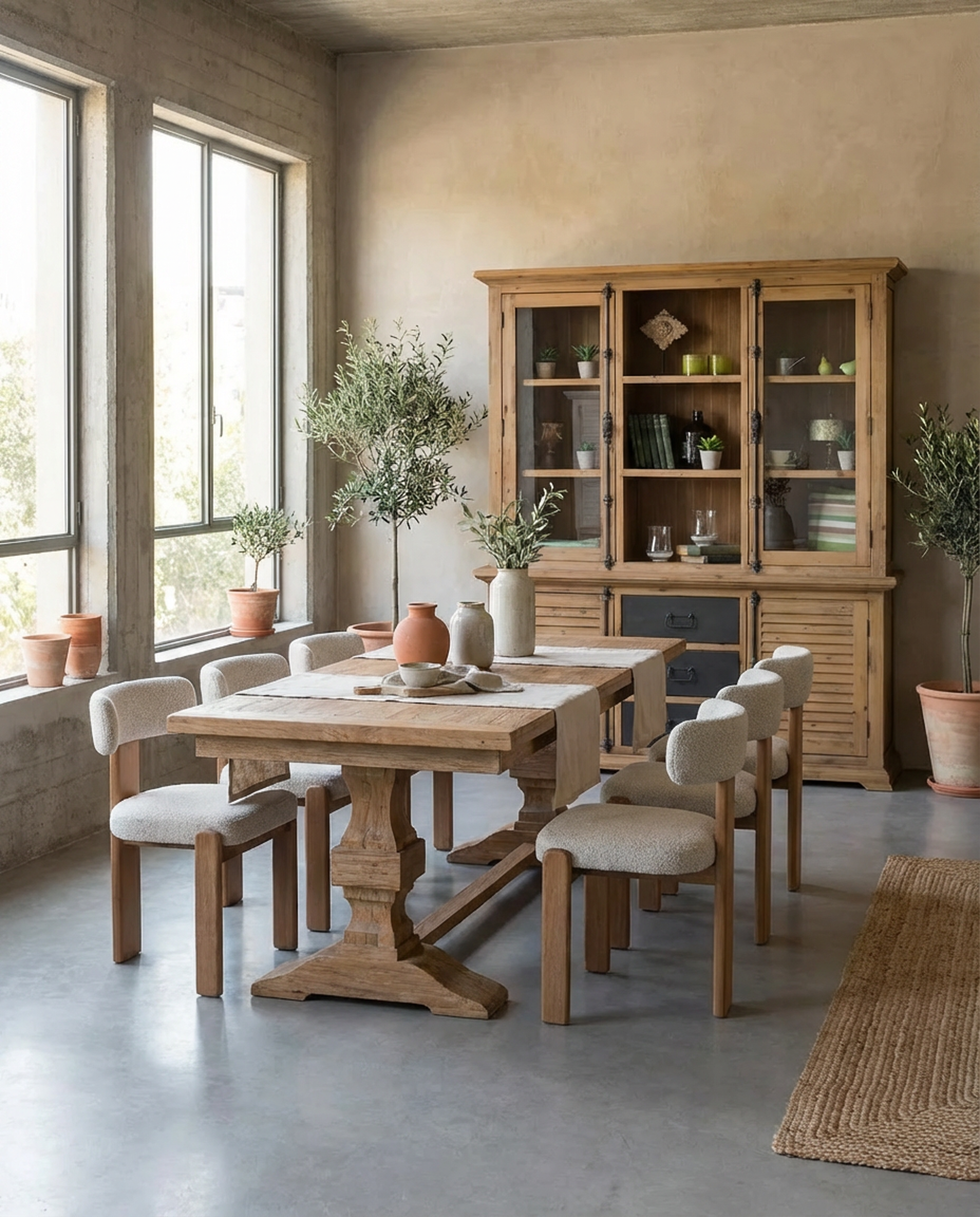 כיסא מרופד רגלי עץ בד בהיר