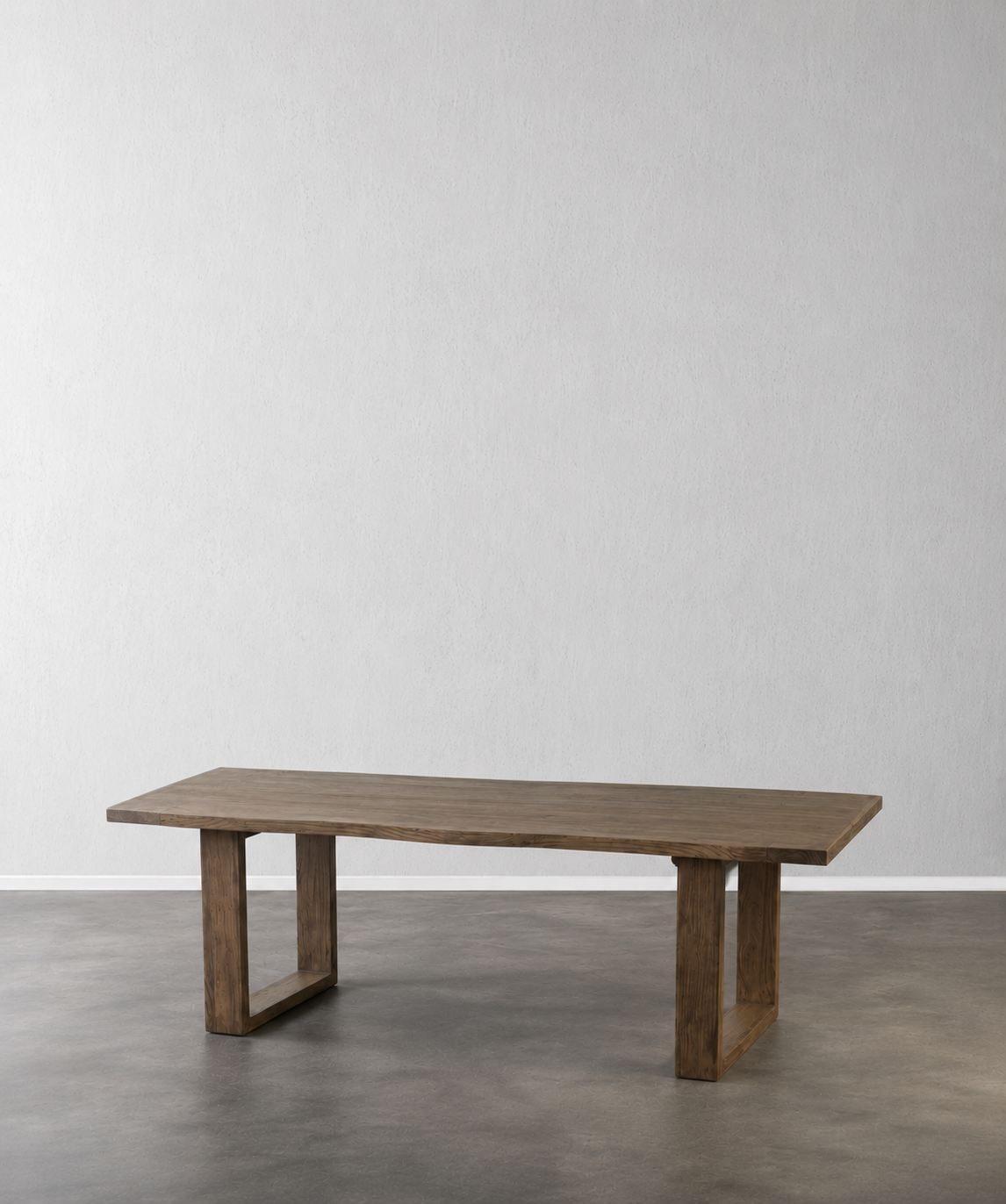 שולחן אוכל מלבני רגליים ישרות דקות