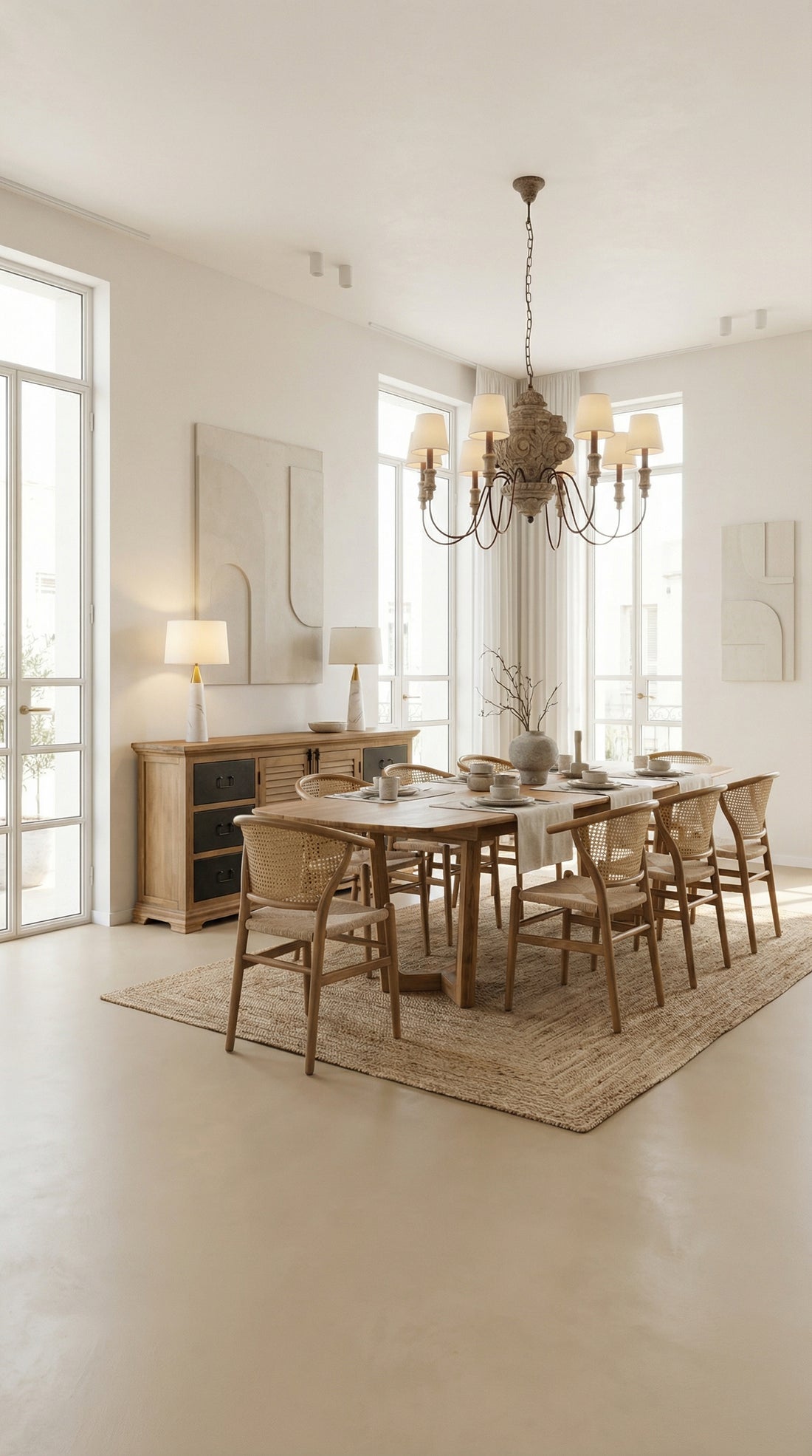 שולחן אוכל מעץ מקולקציית מטרו