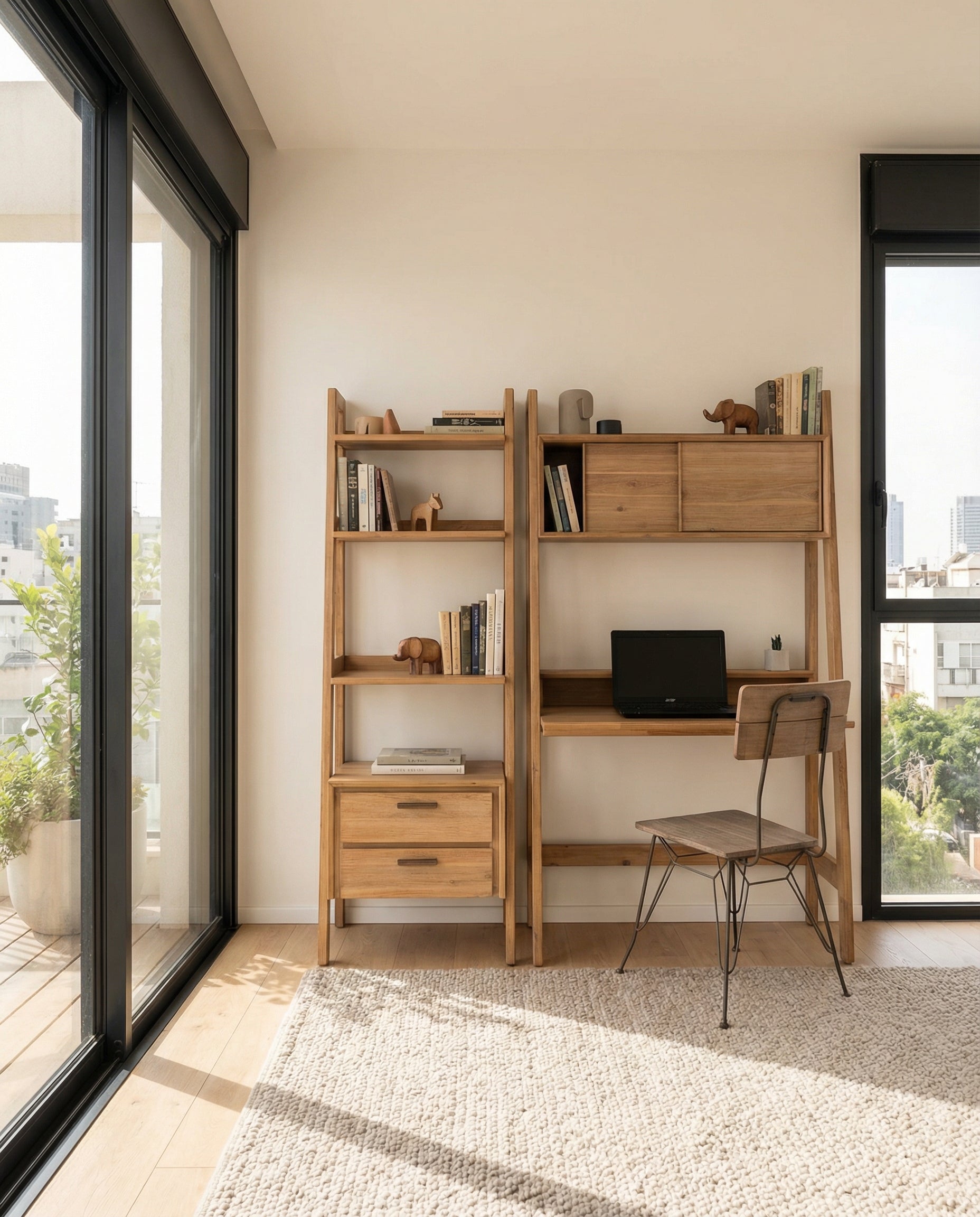 שולחן עבודה מעץ מלא מקולקציית נורמנדי