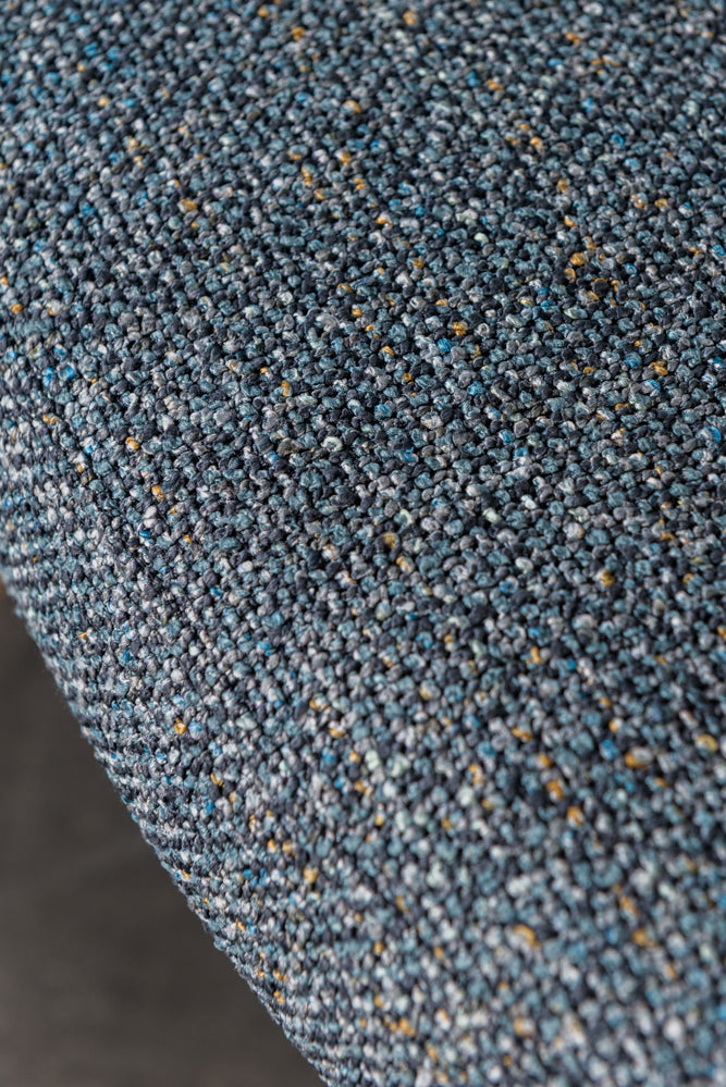 כיסא מרופד רגלי עץ בד ג'ינס