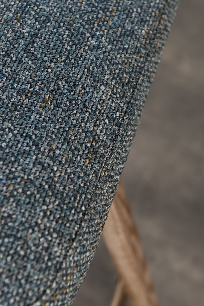 כיסא בר ידיות מתכת דקות בד ג'ינס