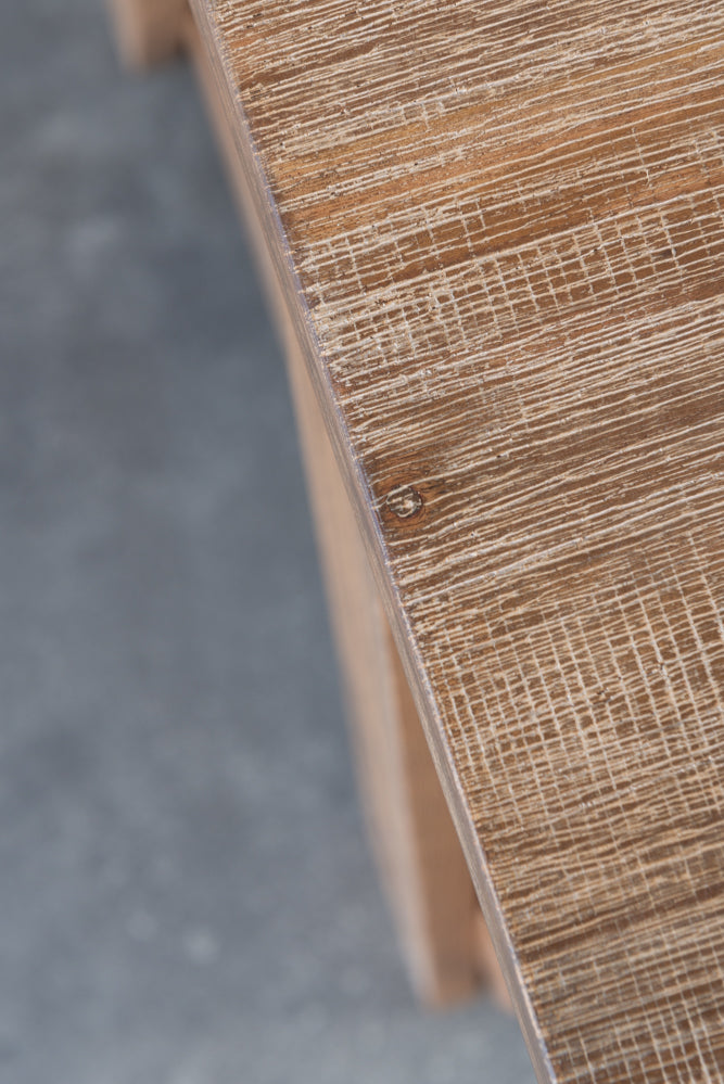 שולחן סלון מעץ מלא מקולקציית בטון - טופ עץ