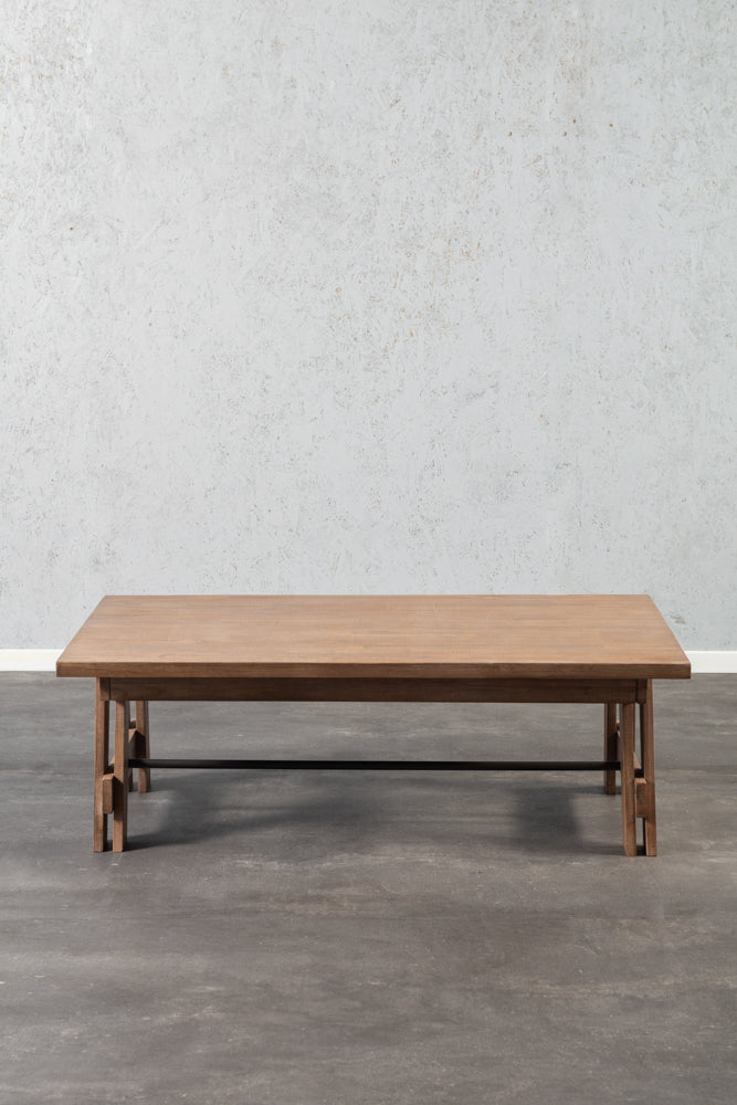 שולחן סלון מעץ מלא מקולקציית בטון - טופ עץ