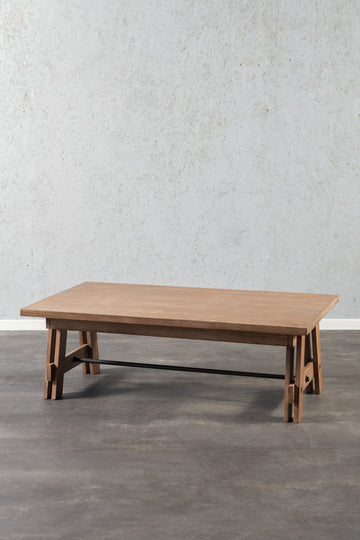 שולחן סלון מעץ מלא מקולקציית בטון - טופ עץ