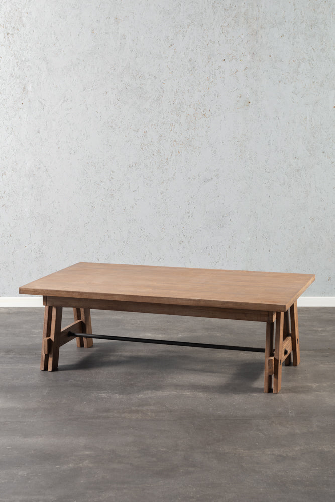 שולחן סלון מעץ מלא מקולקציית בטון - טופ עץ