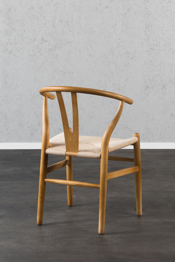 כיסא Y מושב קש עץ טבעי