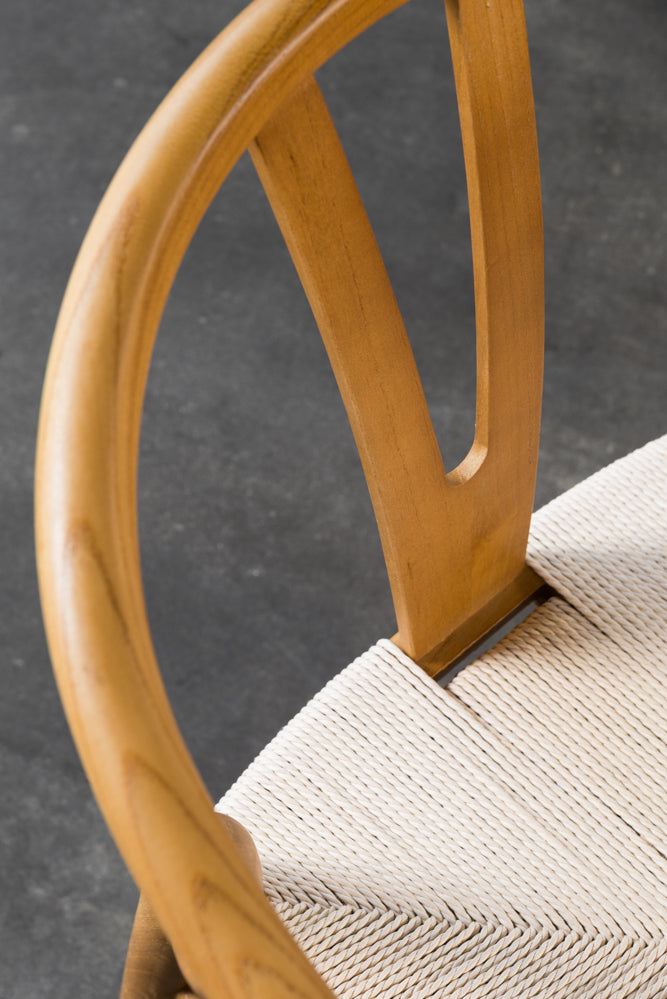 כיסא Y מושב קש עץ טבעי