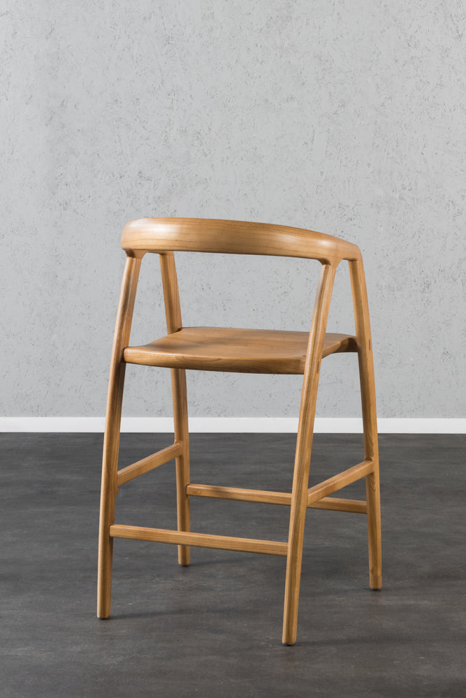 כיסא בר יפני גוון אחיד