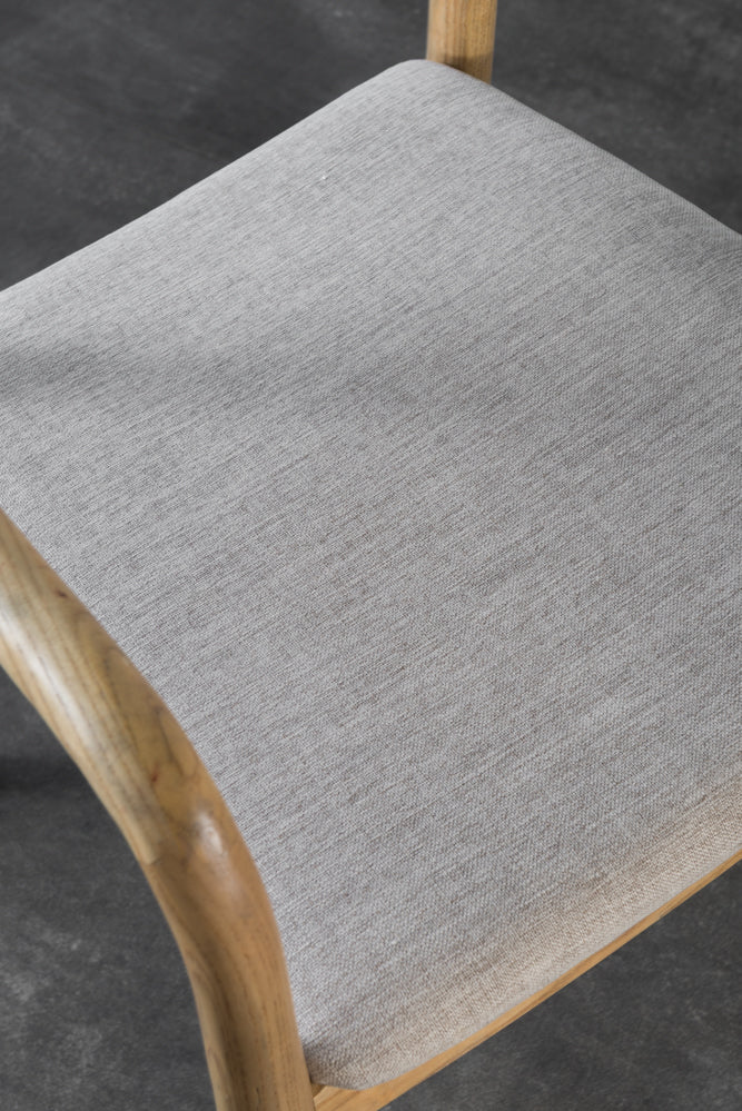 כיסא טוקיו עץ בהיר בד בז'