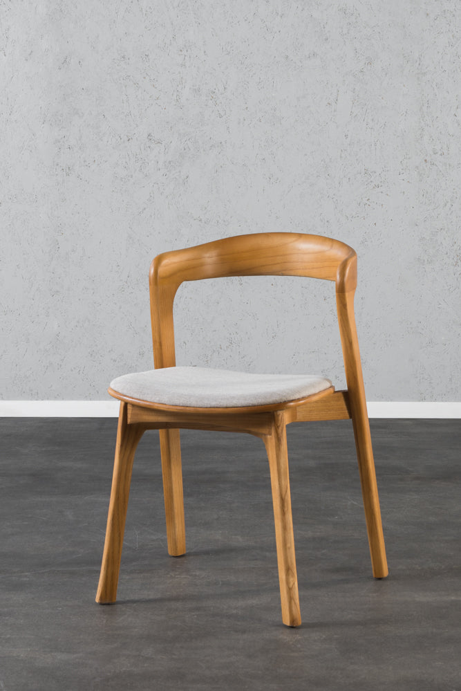 כיסא ירח בד בז'