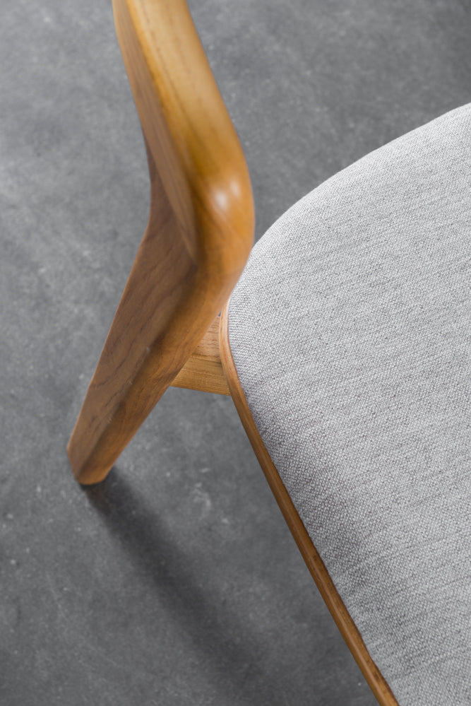 כיסא ירח בד בז'