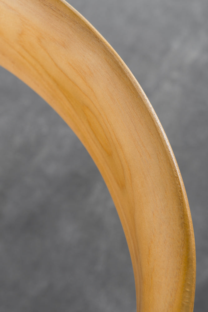 כיסא ירח גוון אחיד דמוי עור כהה