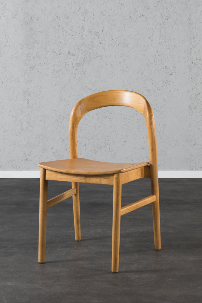 כיסא דגם סהר עץ טבעי