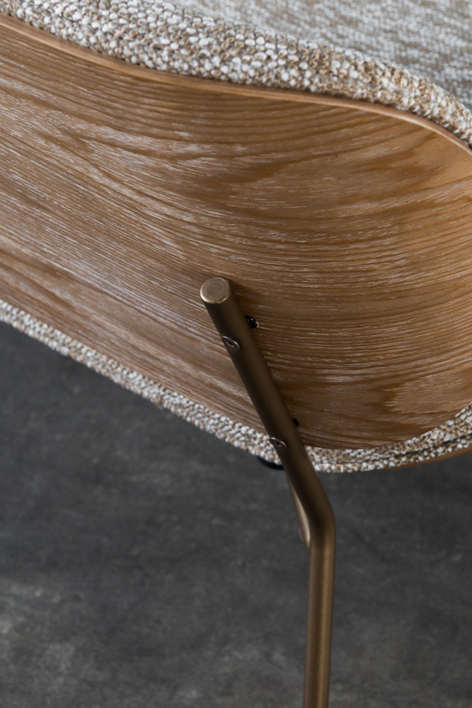 כורסא מודרנית בד חום