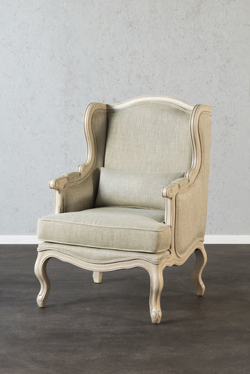 כורסא מקולקציית שאטו בד ירוק עתיק