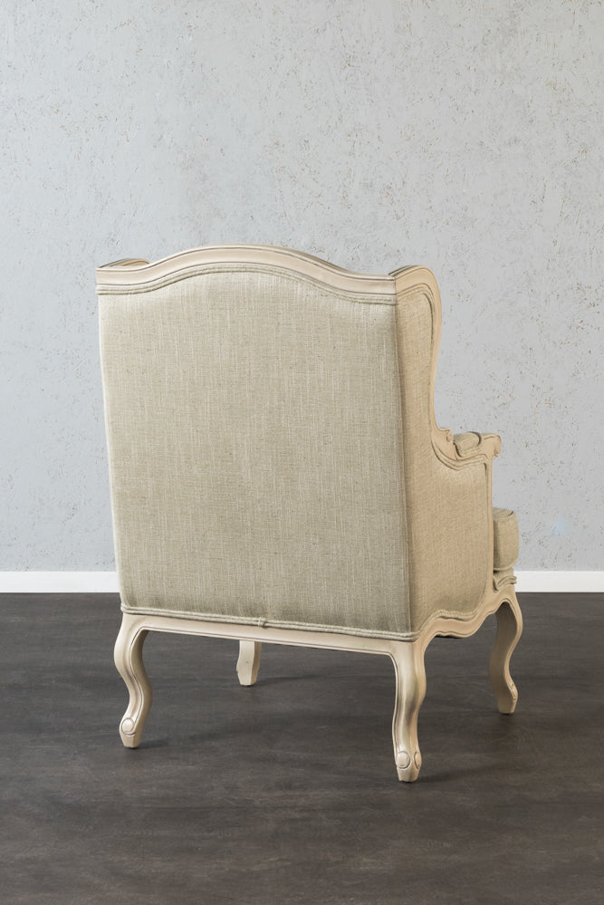 כורסא מקולקציית שאטו בד ירוק עתיק