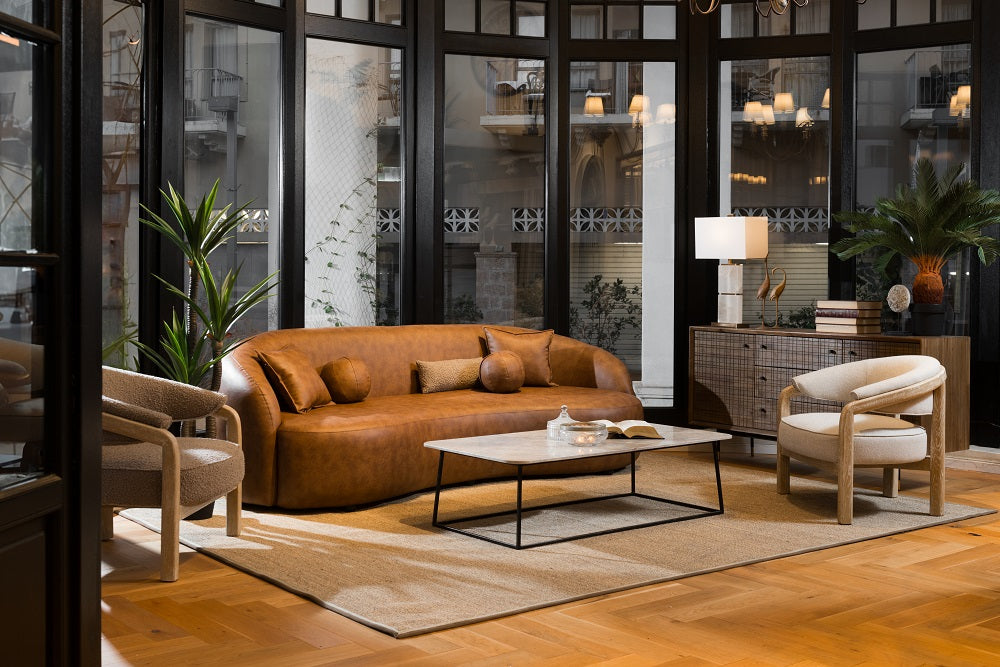 כורסא דגם WILMOT בד חום בהיר