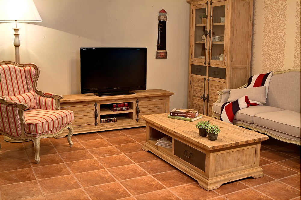 שולחן סלון מעץ מלא מקולקציית נורמנדי