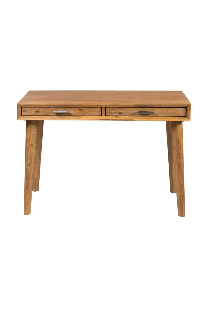 שולחן עבודה 2 מגירות מעץ מלא מקולקציית מטרו