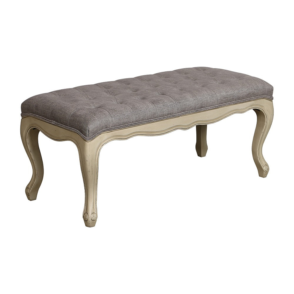 ספסל מרופד אפור כהה מקולקציית שאטו