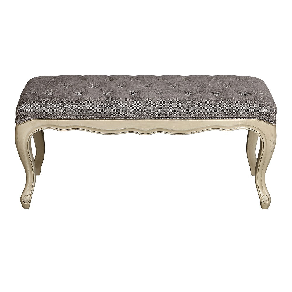 ספסל מרופד אפור כהה מקולקציית שאטו