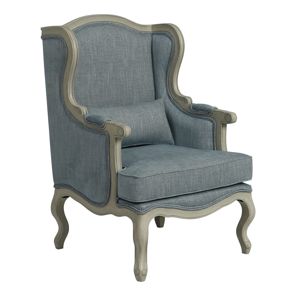 כורסא מקולקציית שאטו בד כחול עתיק