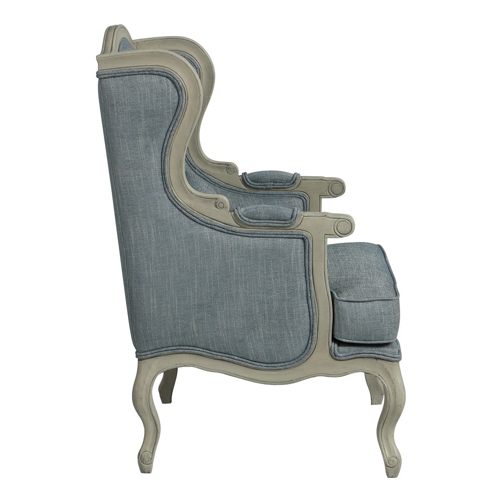 כורסא מקולקציית שאטו בד כחול עתיק