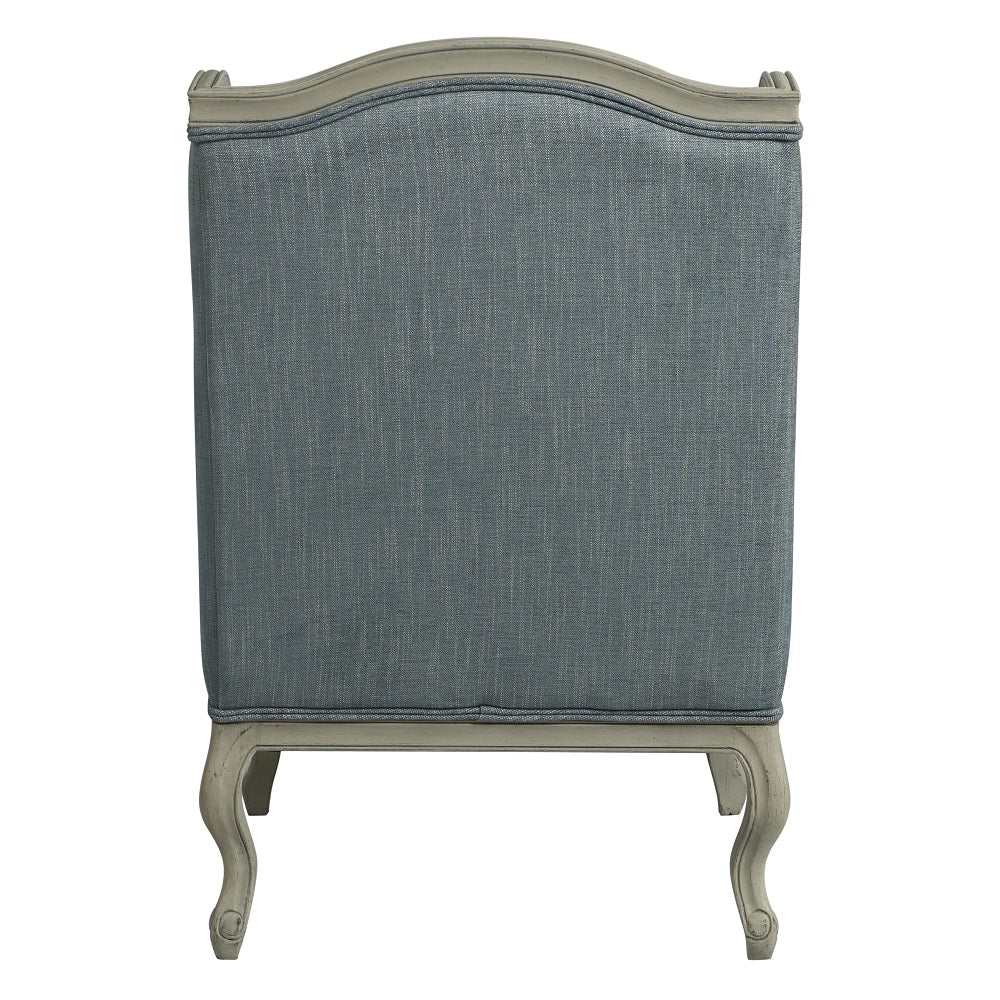 כורסא מקולקציית שאטו בד כחול עתיק