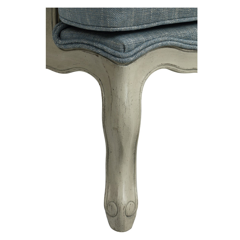 כורסא מקולקציית שאטו בד כחול עתיק