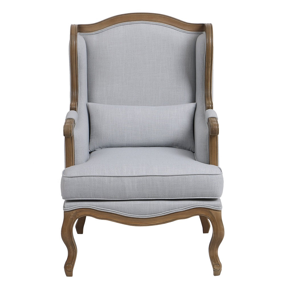 כורסא גדולה עץ אלון בד “קרח” - סוג ב'!