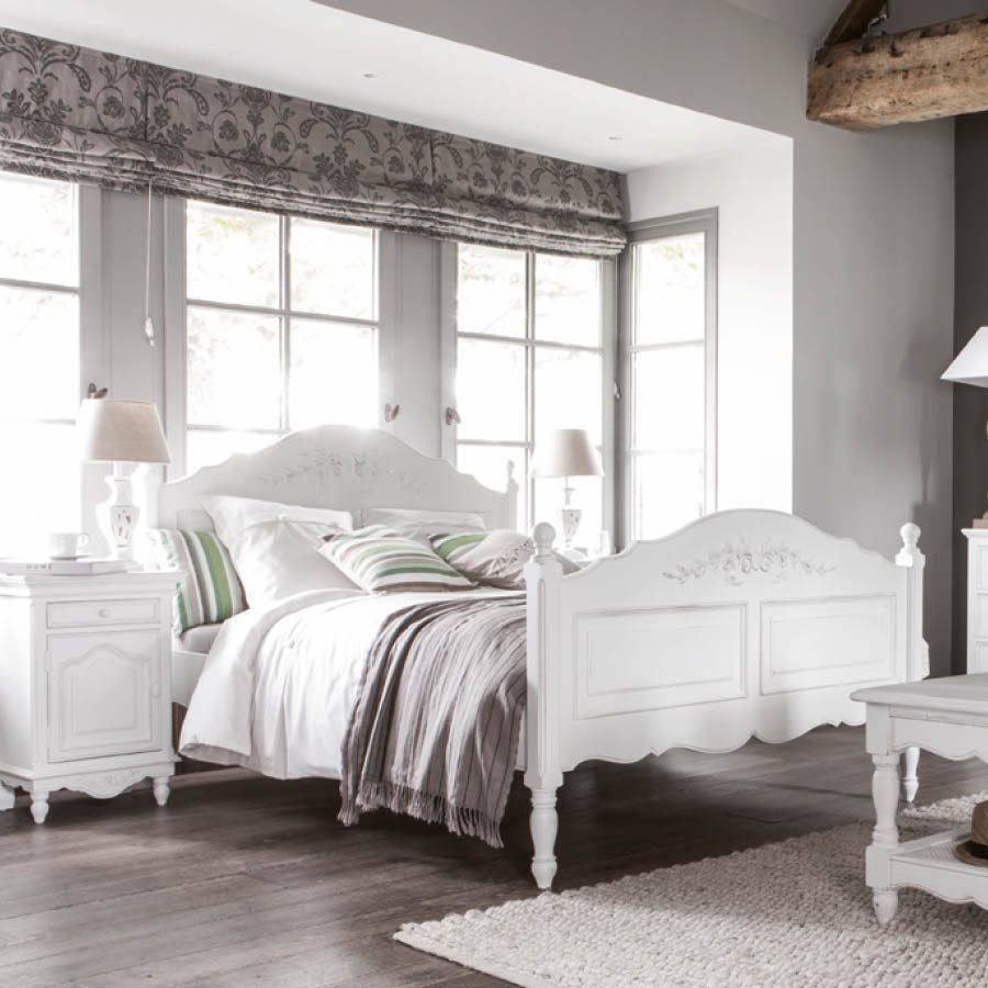 שידת לילה ימין , שידת צד מיטה מעץ בסגנון ריהוט כפרי צד מקולקציית רומנס גוון לבן - סוג ב'! !