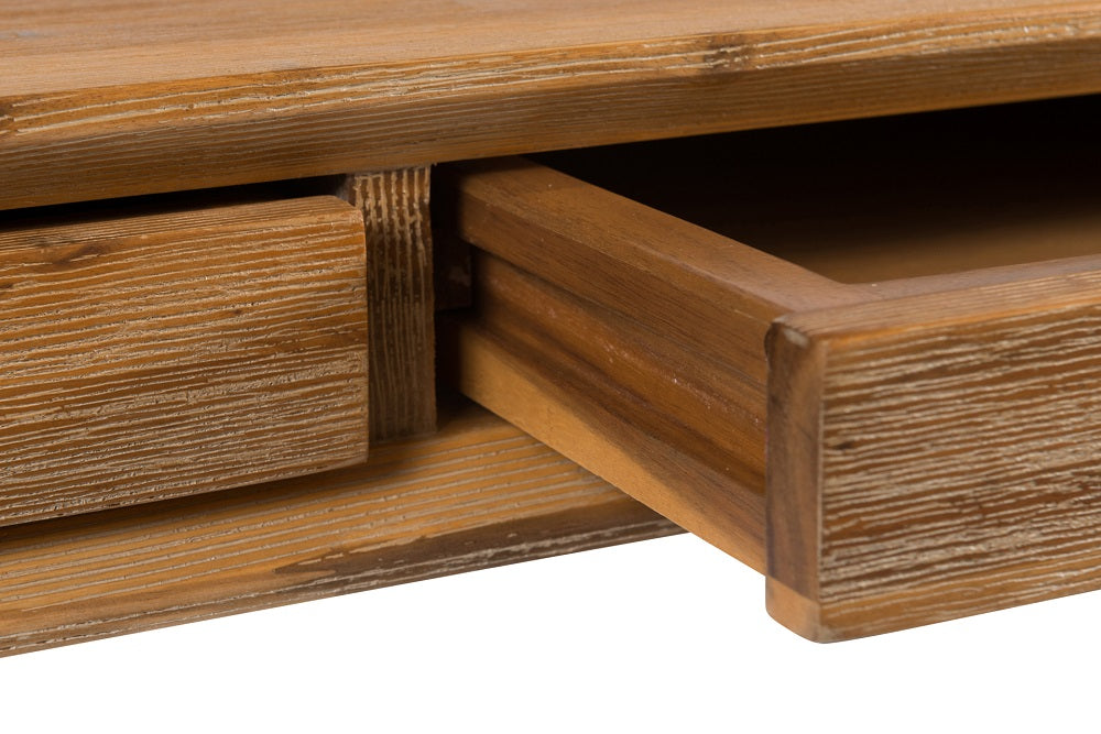 שולחן עבודה 2 מגירות מעץ מלא מקולקציית מטרו