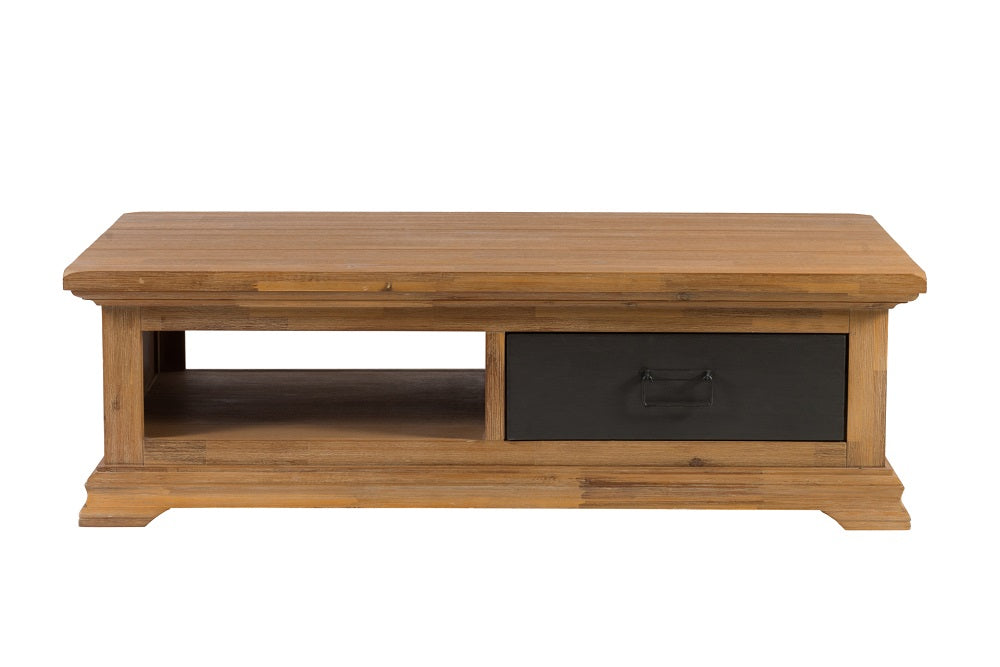 שולחן סלון מעץ מלא בסנגון כפרי