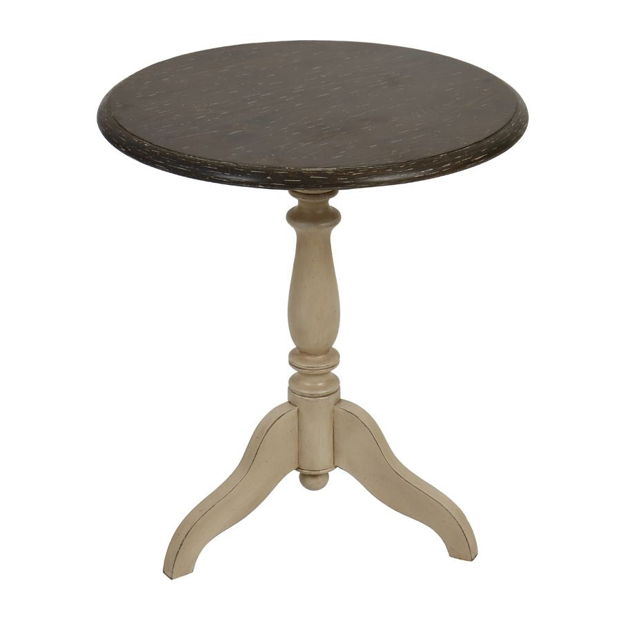 שולחן קפה עגול מעץ מלא מקולקציית שאטו