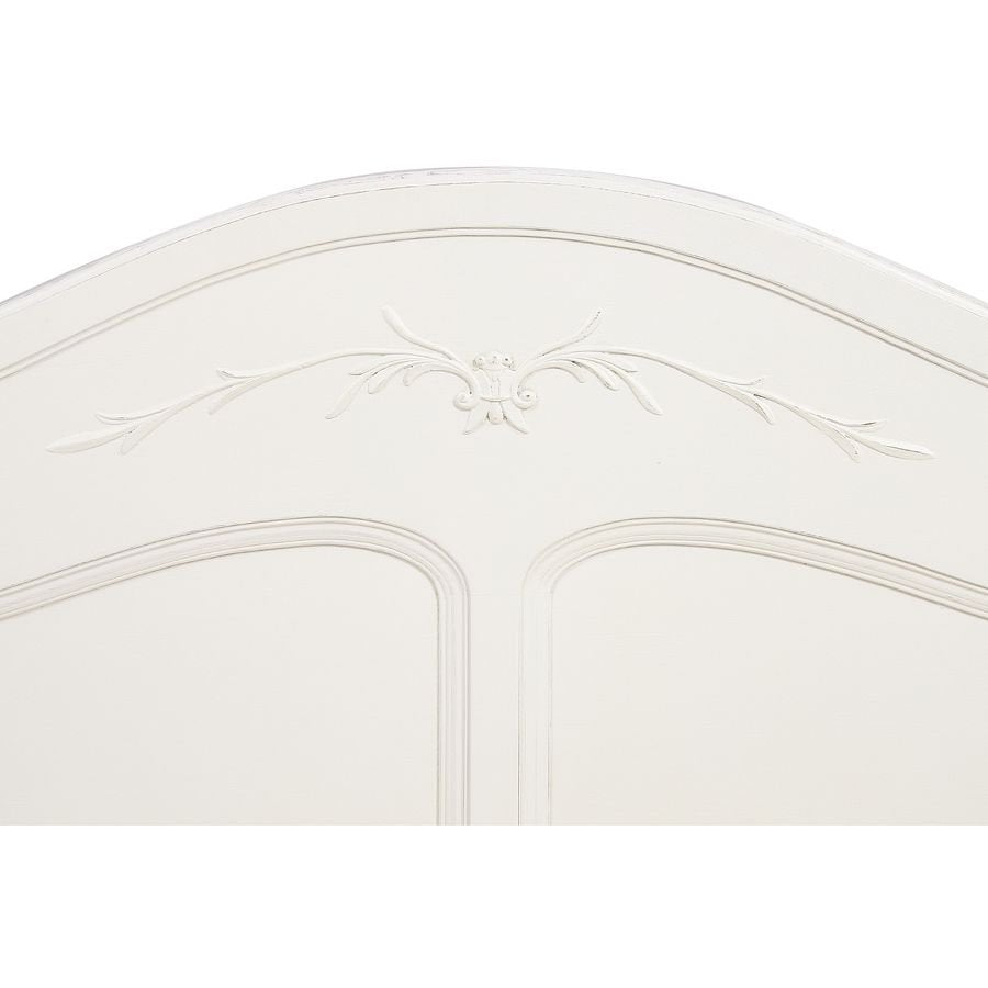 מיטה זוגית מעץ מקולקציית לוברון בגוון לבן 120/200