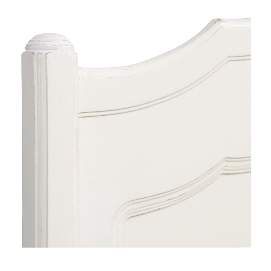 מיטה זוגית מעץ מקולקציית לוברון בגוון לבן 120/200