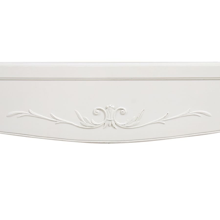 מיטה זוגית מעץ מקולקציית לוברון בגוון לבן 120/200