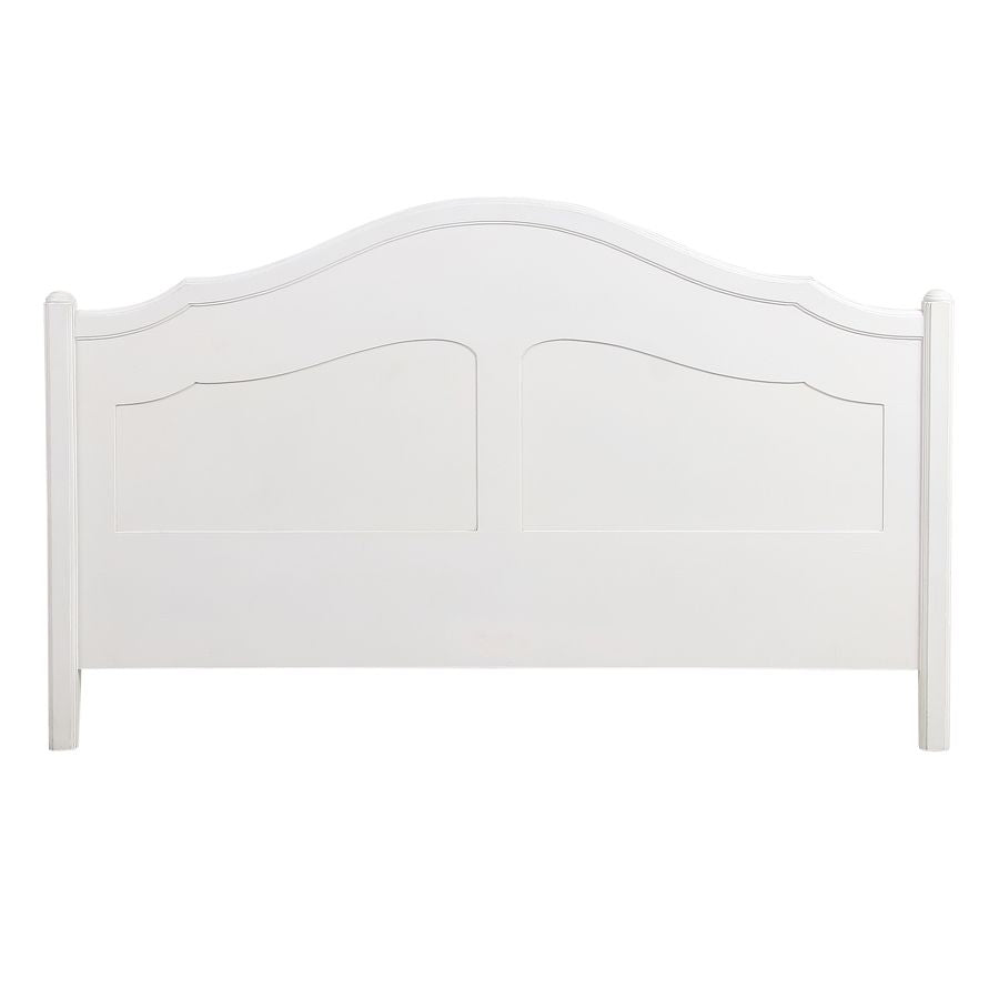 מיטה זוגית מעץ מקולקציית לוברון בגוון לבן 120/200