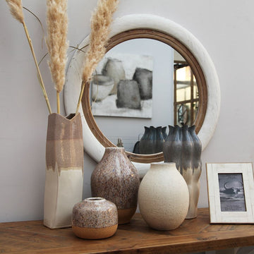 מראה עגולה לבן ועץ - אחרונה!!