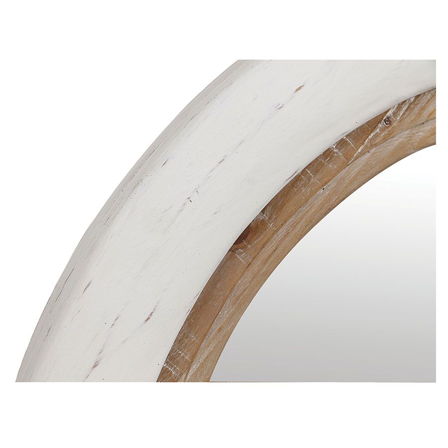 מראה עגולה לבן ועץ - אחרונה!!